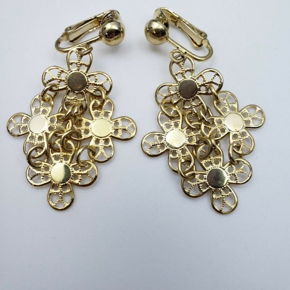 Vintage Sarah Coventry Gold Necklace & Earrings - Picture 7 of 9